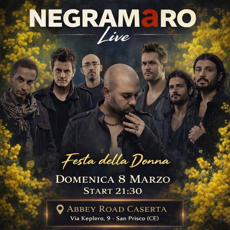 Festa della Donna - Tributo ai Negramaro live, 8 Marzo, Abbey Road Caserta